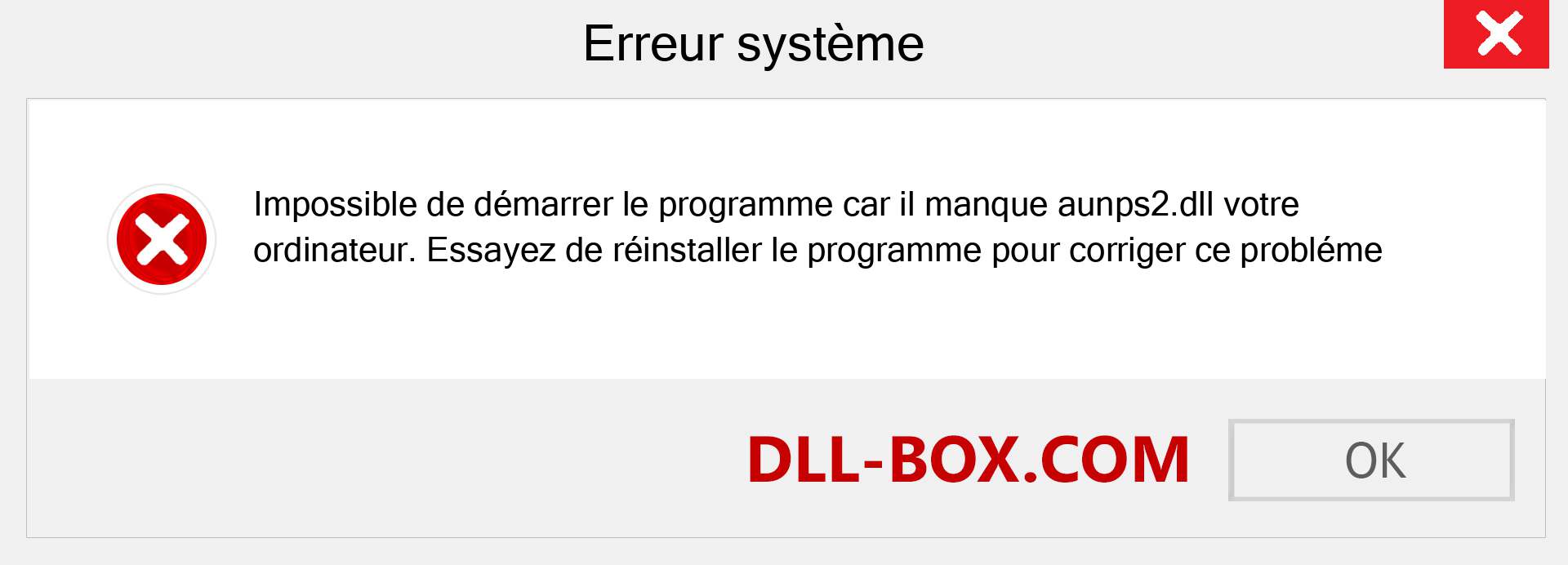 Le fichier aunps2.dll est manquant ?. Télécharger pour Windows 7, 8, 10 - Correction de l'erreur manquante aunps2 dll sur Windows, photos, images